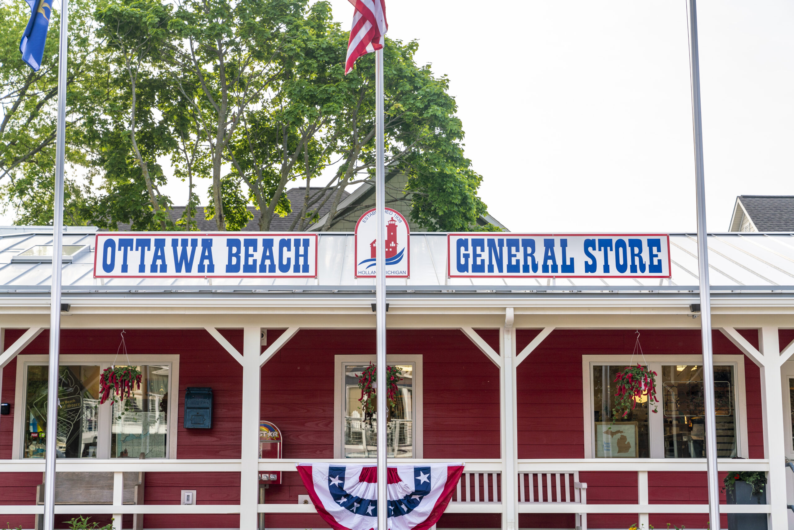 Exterior Photo of the facade of the Historic Ottawa Beach General Store in Holland Michigan