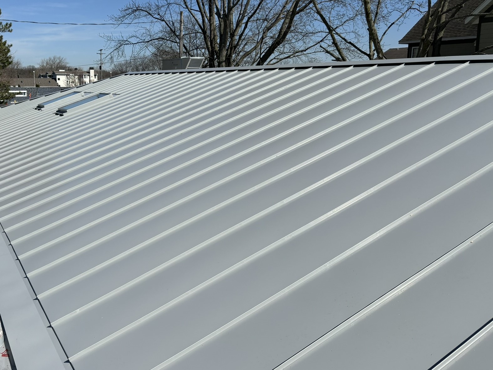 The sheet metal roof that Buist Sheet Metal installed on the Ottawa Beach General Store